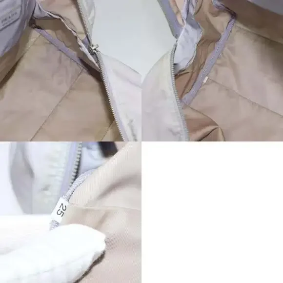 PRADA Boston Bag Nylon Purple Silver